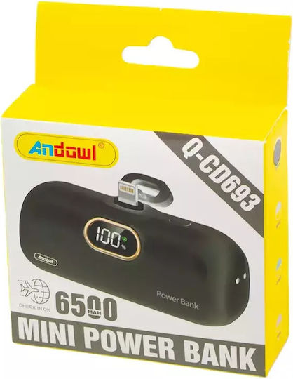 Andowl Q-CD693 Power Bank 6500mAh Black view 2
