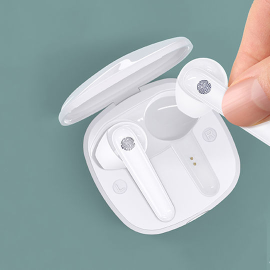 Usams SD Series Earbud Bluetooth Handsfree Earphones with Charging Case White view 3