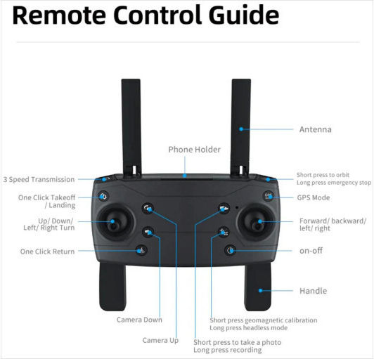 Pihot P60 Drone with Camera and Controller view 3