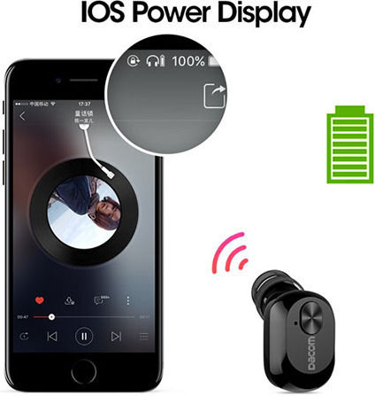 Dacom K6P In-ear Bluetooth Handsfree Earphone with Charging Case Black view 3