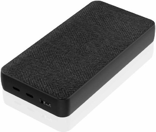 Sandstrom Power Bank 20000mAh 30W with USB-A Port and 2 USB-C Ports Black view 1