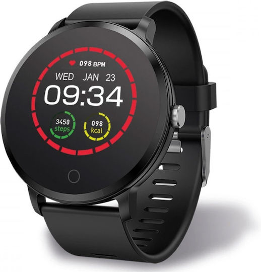 Fontastic FontaFit 345CH Smartwatch with Heart Rate Monitor (Black)