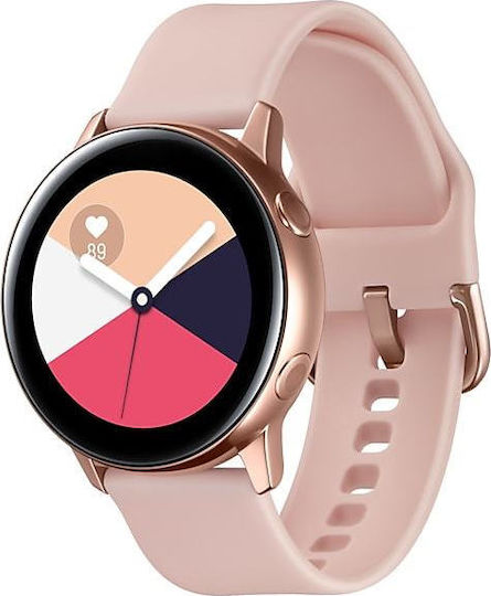 Samsung Galaxy Watch Active Aluminium 40mm Waterproof with Heart Rate Monitor (Pink) vue 3