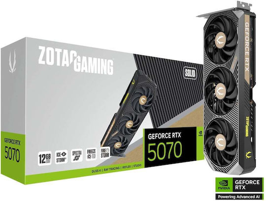 Zotac GeForce RTX 5070 12GB GDDR7 SOLID Graphics Card view 1