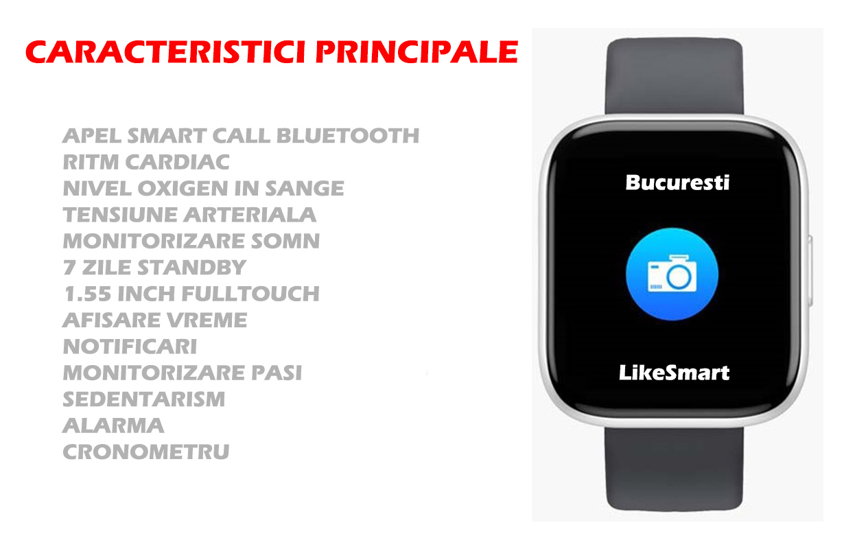 TrendFIT Aluminium Smartwatch with Heart Rate Monitor (Silver) view 9