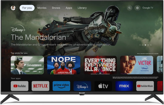 Sharp Smart Television 55" 4K UHD LED 55GL4260E HDR (2023) view 3