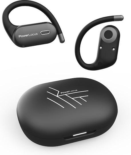 PowerLocus Open Ear Bluetooth Handsfree Earphones Black view 1