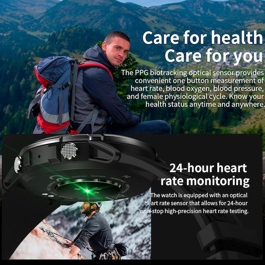 Aoke NX10 Smartwatch with Heart Rate Monitor (Black) view 8