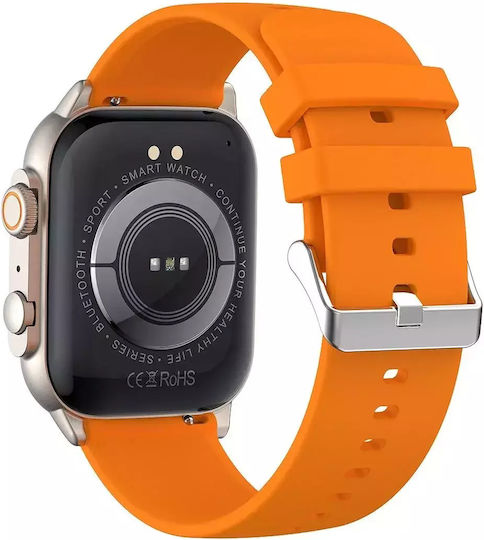 Nubi HK95 Smartwatch with Heart Rate Monitor (Orange) view 2