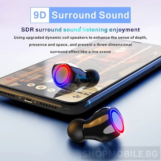ZTX M12 In-ear Bluetooth Handsfree Earphones with Charging Case Black view 2