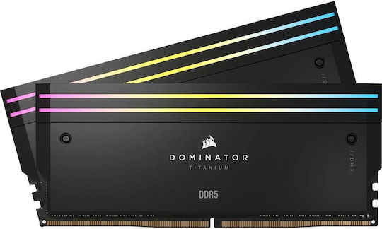 Corsair Dominator Titanium RGB XMP DDR5 48GB RAM with 2x24GB Modules and Speed 6000 for Desktop CMP48GX5M2B6000C30