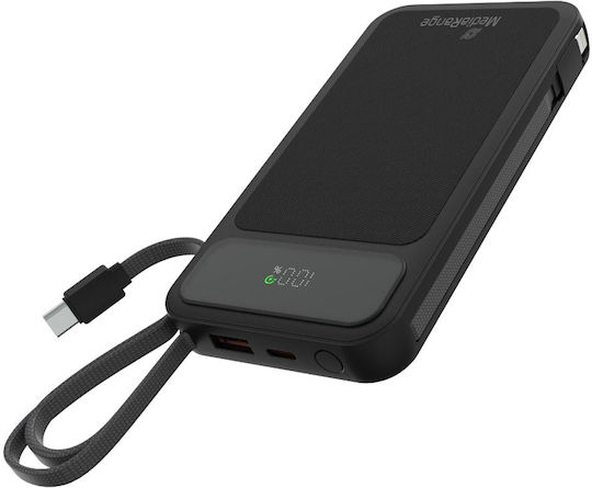 MediaRange Power Bank 10000mAh 18W with USB-A Port and USB-C Port Black vue 4