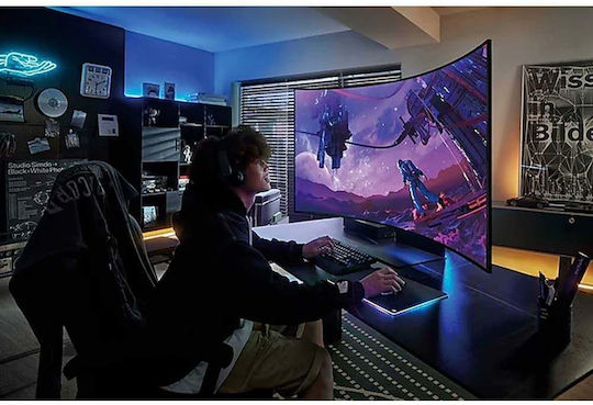 Samsung Odyssey Ark G97NB VA HDR Curved Gaming Monitor 55" 4K 3840x2160 165Hz with Response Time 1ms GTG view 9