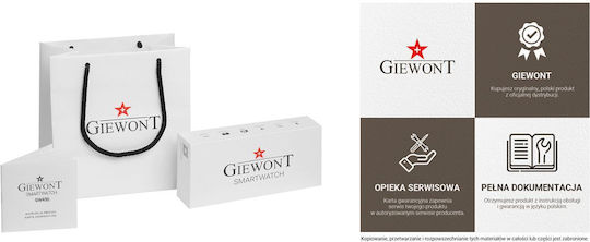 Giewont 450-6 Smartwatch with Heart Rate Monitor (Silver) vue 3