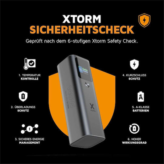 Xtorm Nova Ultra Power Bank 27600mAh 140W with USB-A Port and 2 USB-C Ports Power Delivery / Quick Charge 3.0 Gray view 5