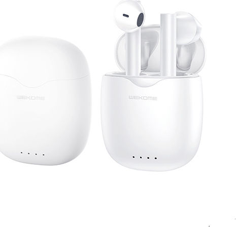 WK TWS-V42 Earbud Bluetooth Handsfree Earphones with Charging Case White view 1
