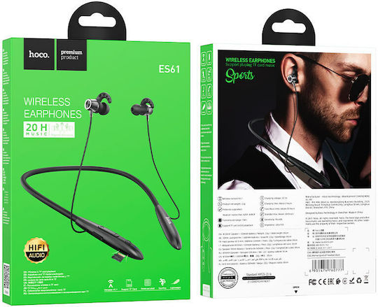 Hoco ES61 Manner In-ear Bluetooth Handsfree Earphones with Sweat Resistance Black view 4