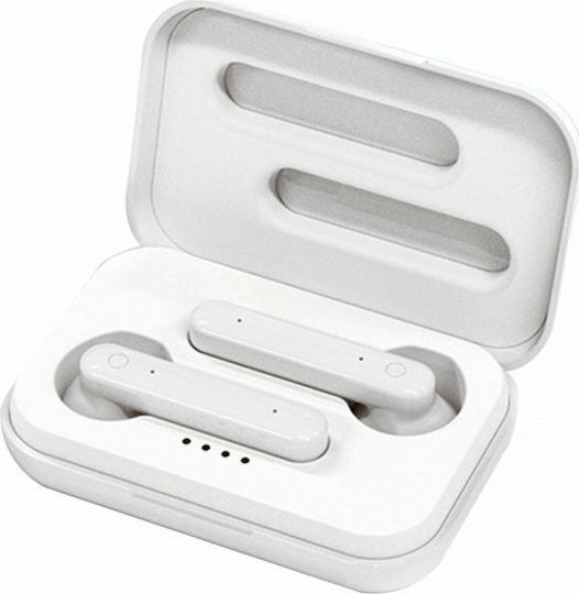 Platinet PM1040W Earbud Bluetooth Handsfree Earphones with Charging Case White view 1