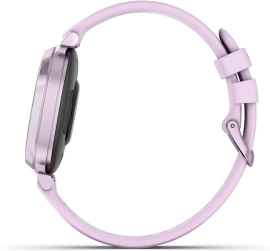 Garmin Lily 2 Aluminium Waterproof Smartwatch with Heart Rate Monitor (Metallic Lilac / Lilac Silicone Band) view 4