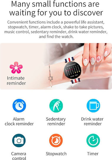 Aoke T8 Smartwatch with Heart Rate Monitor (Rose Gold) Ansicht 5