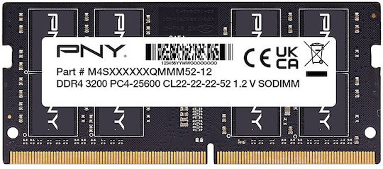 PNY Performance Bulk DDR4 with Module 1x32GB and Speed 3200 for Laptop MN32GSD43200-BLK view 2