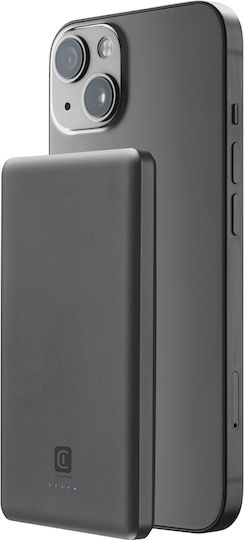 Cellular Line MAG Lite MagSafe Power Bank 5000mAh 7.5W with USB-C Port Power Delivery Gray view 3
