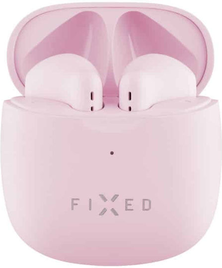 Fixed In-ear Bluetooth Handsfree Earphones with Charging Case Pink view 1