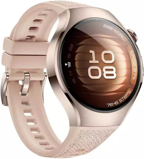Huawei Watch 5 Stainless Steel 42mm Waterproof with eSIM and Heart Rate Monitor (Beige) view 3