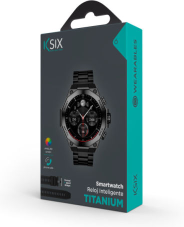 Ksix Titanium Waterproof Smartwatch with Heart Rate Monitor (Black) vue 6