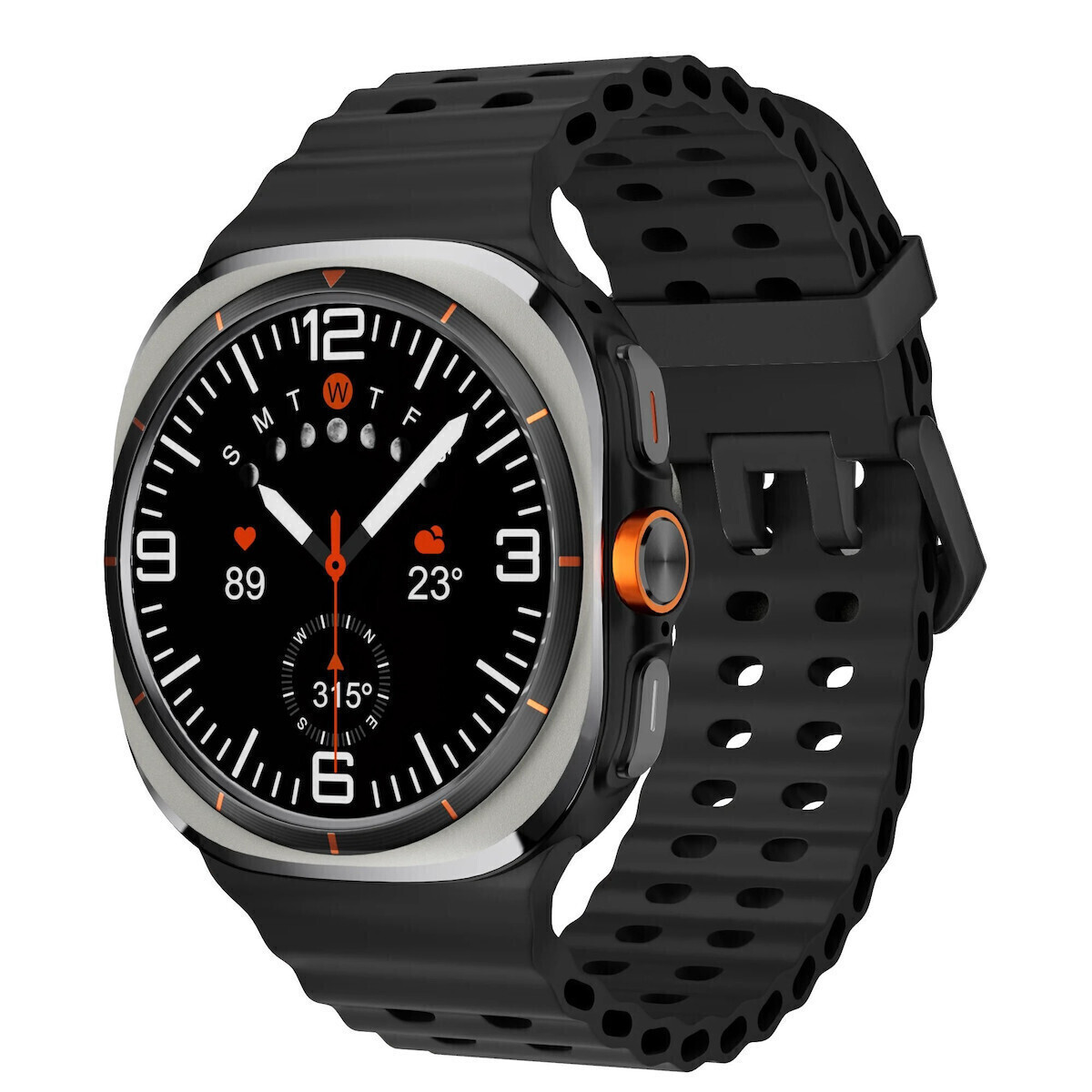 Kalobee U8 Ultra Smartwatch with Heart Rate Monitor Black