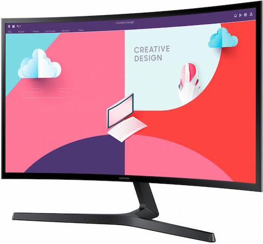 Samsung S24C366EA VA Curved Monitor 24" FHD 1920x1080 with Response Time 4ms GTG view 4