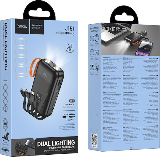 Hoco J151 Spirit Power Bank 10000mAh Black view 2