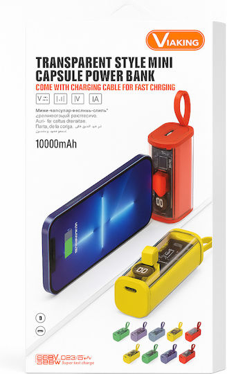 Viaking PD62 Power Bank 10000mAh Red view 2