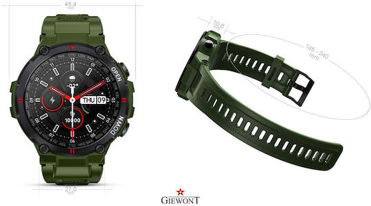 Giewont 430-3 Smartwatch with Heart Rate Monitor (Green) view 2