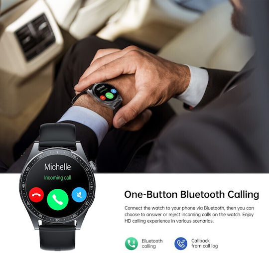 Joyroom Classic Series JR-FC2 47mm Waterproof Smartwatch with Heart Rate Monitor (Black) view 4
