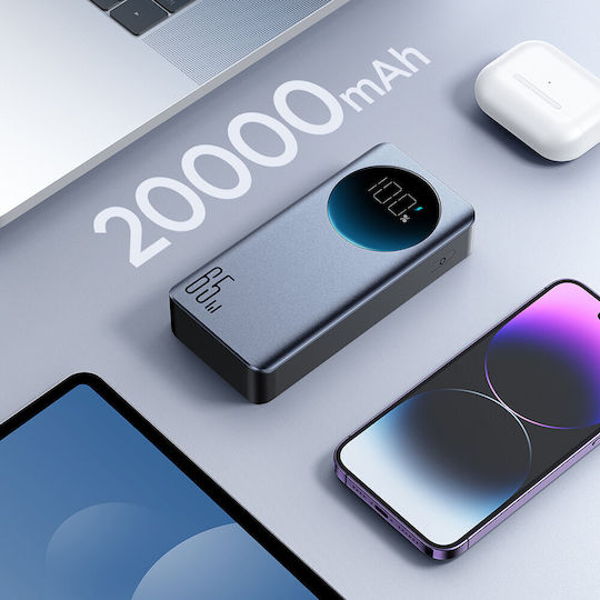 Joyroom JR-PBF04 Power Bank 20000mAh 65W with USB-A Port and 2 USB-C Ports Black view 4