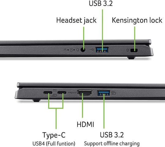 Acer Aspire 15 AI Ready A15-61M-R8B0 15.6" FHD (Ryzen 7-8840HS/16GB/1.0TB SSD/No OS) (US Keyboard) vue 3