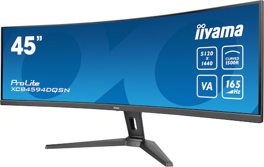 Iiyama ProLite XCB4594DQSN-B1 Ultrawide VA HDR Curved Gaming Monitor 44.5" 5120x1440 165Hz with Response Time 0.8ms GTG view 3