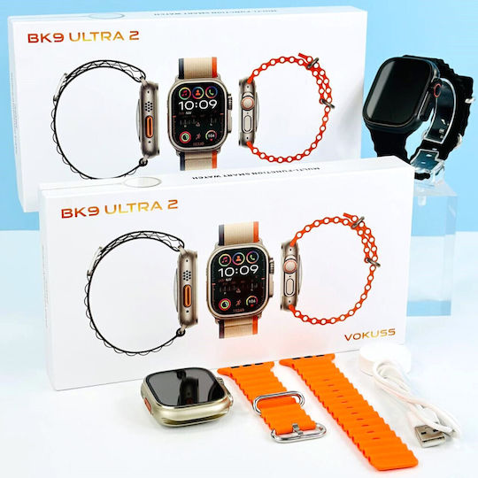 XO BK9 Ultra Smartwatch with Heart Rate Monitor (Orange) view 2