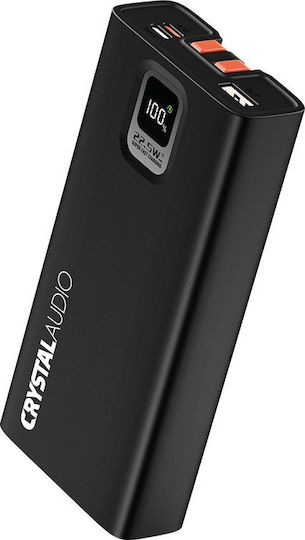 Crystal Audio PBK7K Power Bank 20000mAh 20W with USB-A Port and 2 USB-C Ports Power Delivery / Quick Charge 3.0 Black