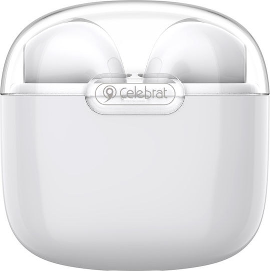 Celebrat W52 Earbud Bluetooth Handsfree Earphones with Charging Case White view 3