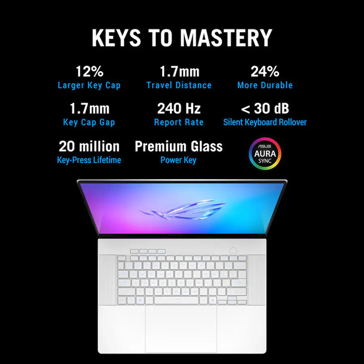 Asus ROG Zephyrus G16 16" OLED QHD+ 240Hz (Ultra 9-285H/32GB/2.0TB SSD/GeForce RTX 5070 Ti/W11 Pro) (US Keyboard) view 5