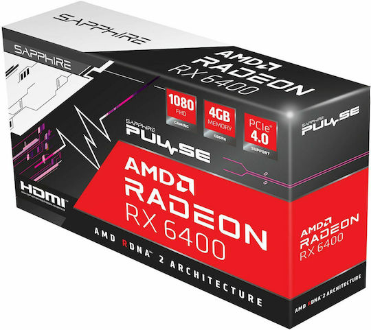 Sapphire Radeon RX 6400 4GB GDDR6 Pulse LP Graphics Card view 1
