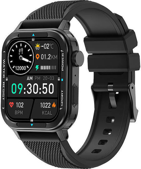 Colmi M41 Smartwatch with Heart Rate Monitor (Black)