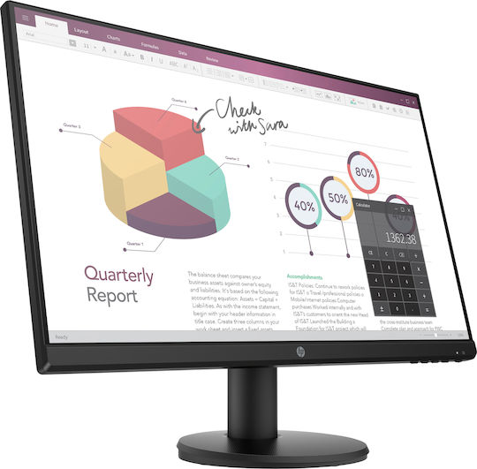 HP P24v G4 IPS Monitor 23.8" FHD 1920x1080 with Response Time 5ms GTG view 3