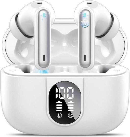 Csasan J90 Pro In-ear Bluetooth Handsfree Earphones with Sweat Resistance and Charging Case White