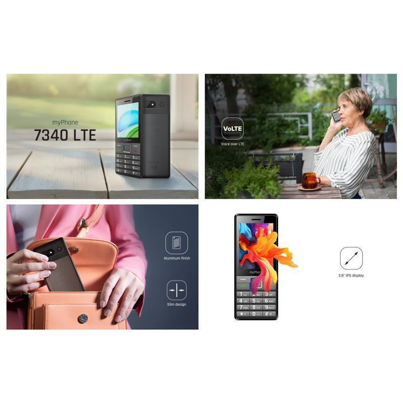 MyPhone 7340 LTE Dual SIM Mobile Phone with Buttons Black — вигляд 3
