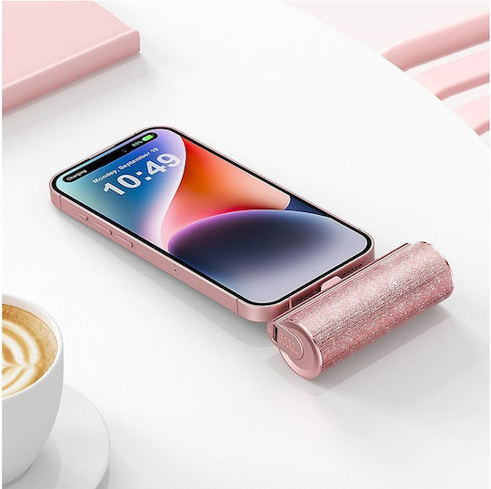 Veger W0573P Power Bank 5000mAh 20W Power Delivery Pink vue 2
