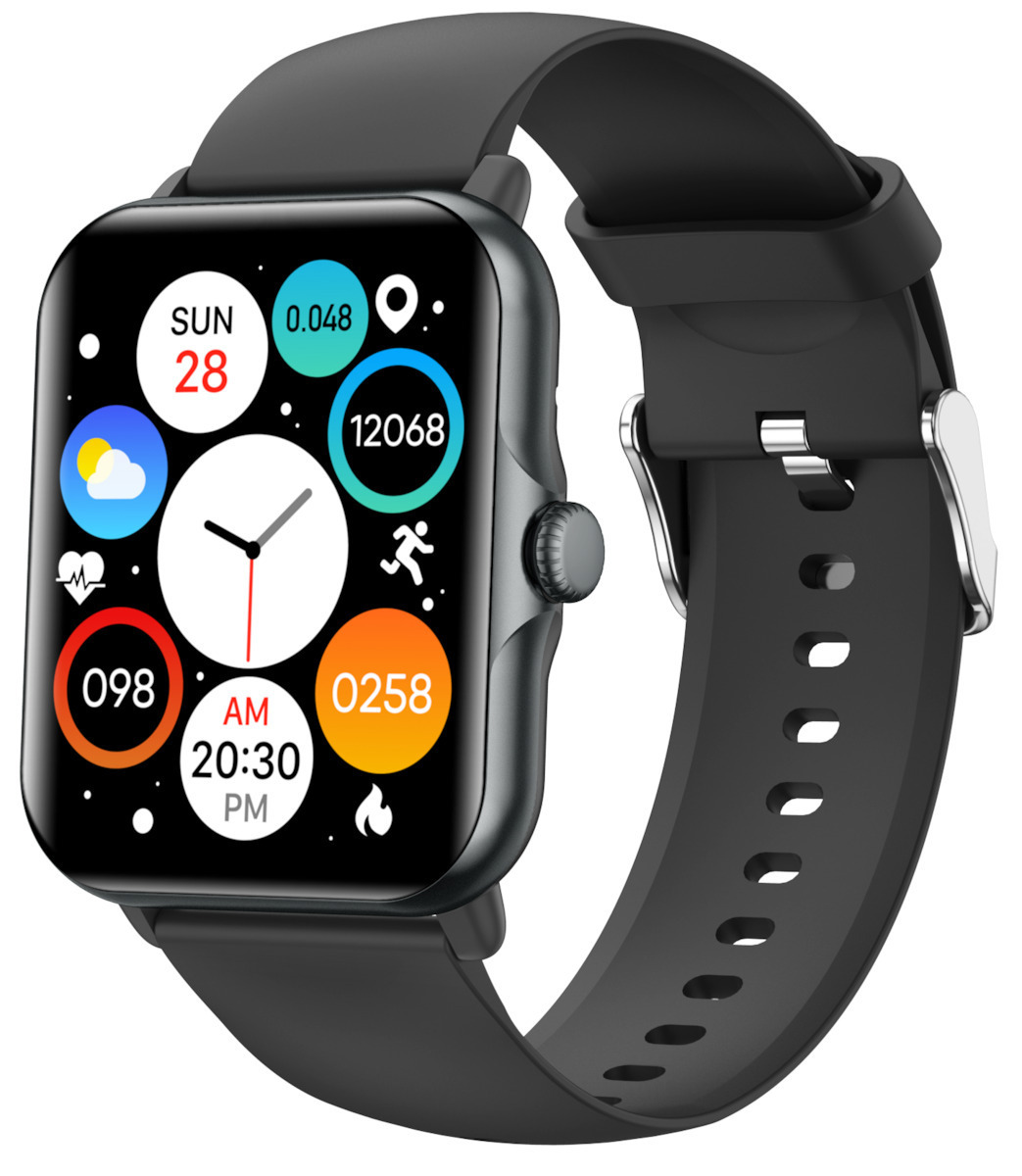 Nexus FiT Aluminium Smartwatch with Heart Rate Monitor (Black)