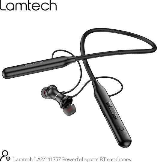 Lamtech LAM111757 In-ear Bluetooth Handsfree Earphones with Sweat Resistance Black vue 4
